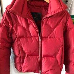 GUESS Women’s Red Puffer Jacket - S